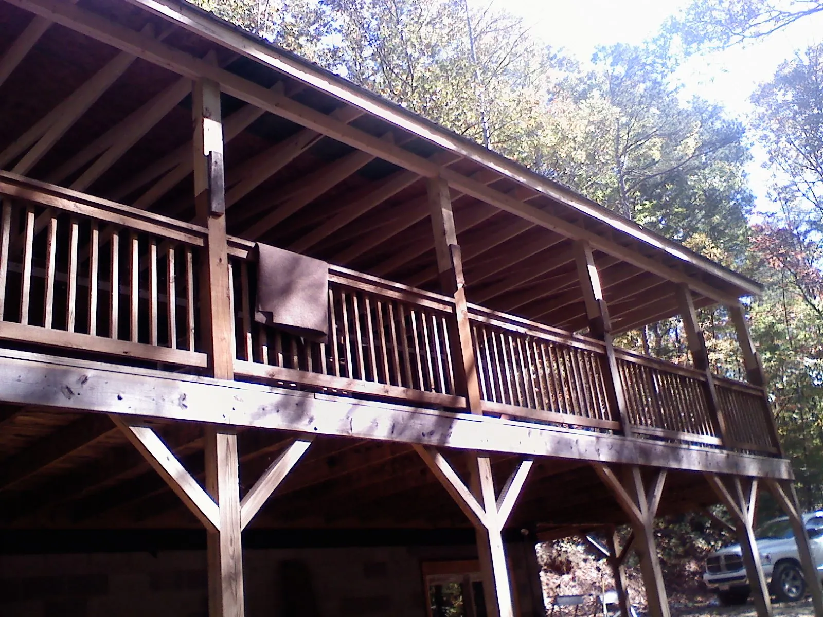 Timber framing under a new elevated porch and deck — Roof Leak Repair in Washingtonville by Roofing Brothers